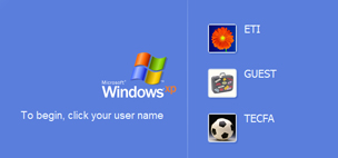 Multi user login screen Multi user login screen